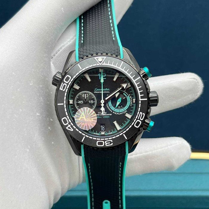 Omega seamaster planet черно-зелено