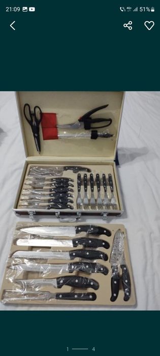 2set oale inox 16 piese ZPTR BergaMoon+Set grill cutite furculite ZPTR