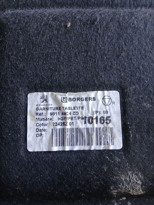 Polita Sub Luneta Peugeot 3008 Suv Ii M_ 2016 -> 98114924