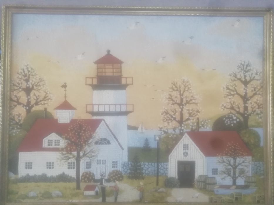 Картина Маяк-Весной на гобелене