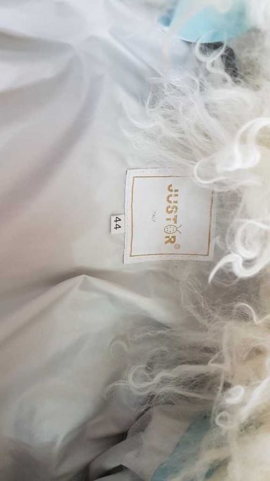 Италианско марково яке,естествен косъм лама,естествена кожа