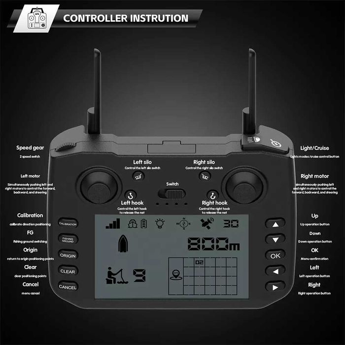 Прикормочный кораблик Flytec V080