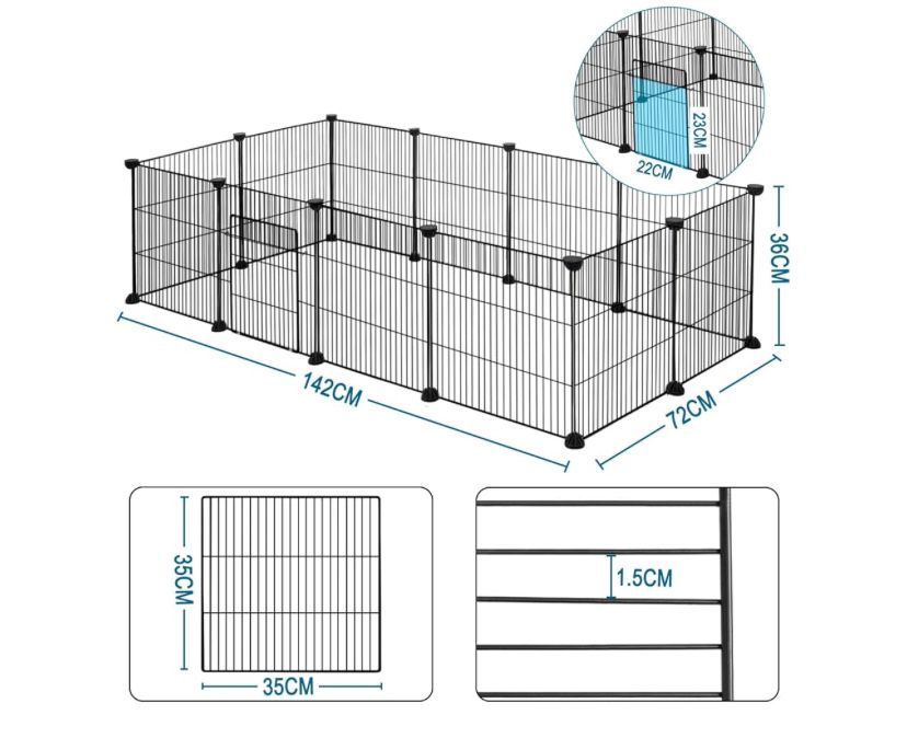 Метална преграда за животни EUGAD