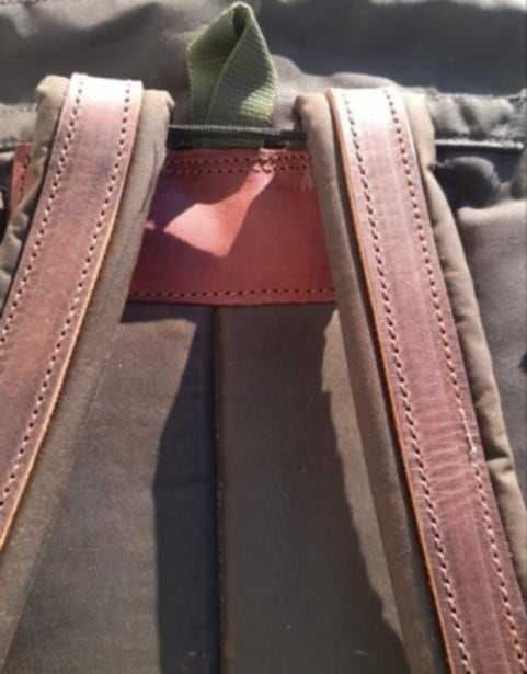 Българска раница за лов от брезент и естествена кожа L-40 литра