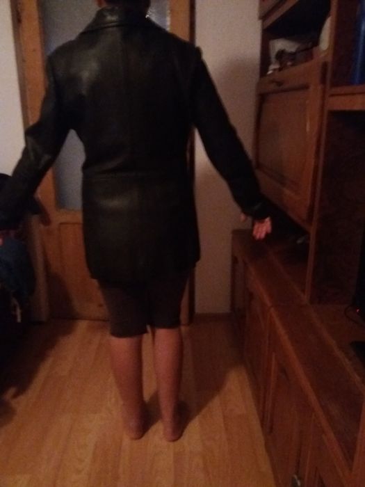 Geaca piele tip sacou