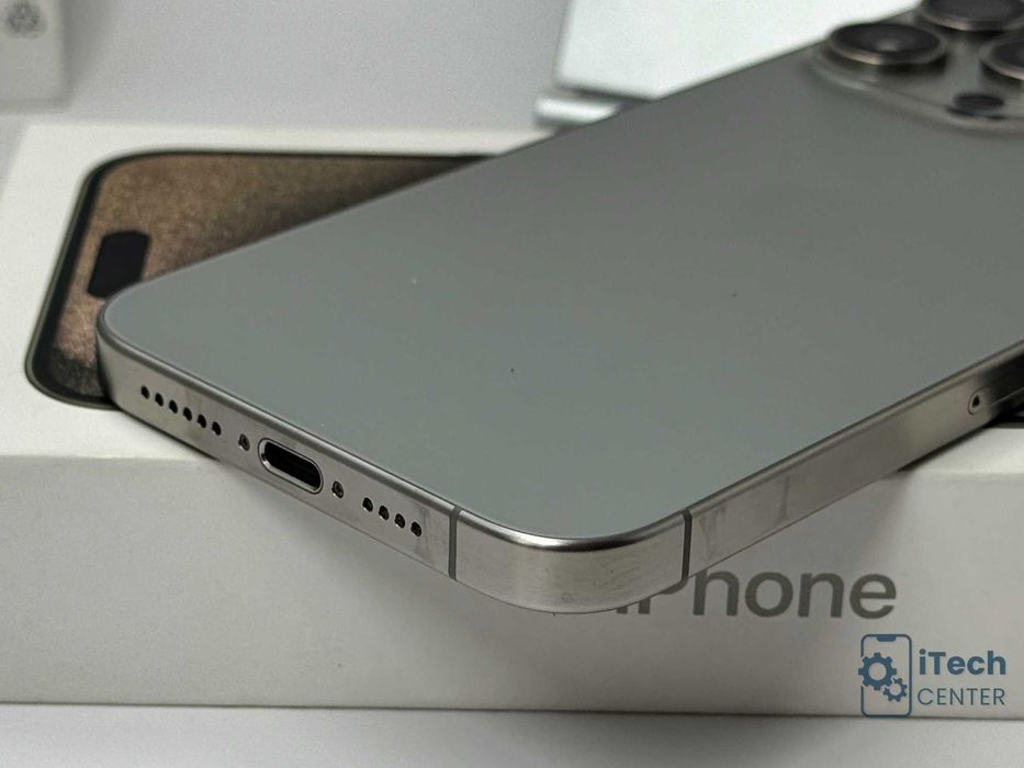 iPhone 15 Pro MAX, 256GB, Natural Titanium, КАТО НОВ, 1г. ГАРАНЦИЯ!