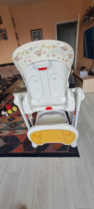 Детски стол за хранене 2 в 1 люлка