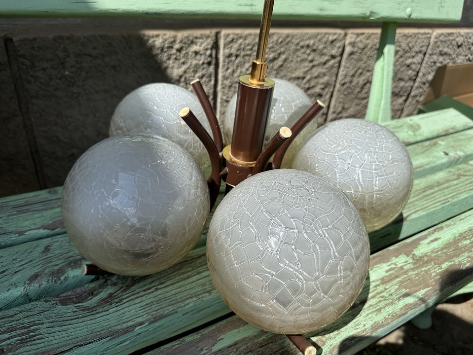 Винтидж полилей от метал и стъкло