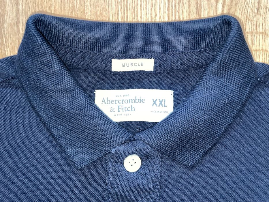 Abercrombie & Fitch Navy Polo Tshirt Slim Fit XL