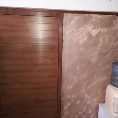 Плъзгаща врата Алуминиева , цвят Златен дъб