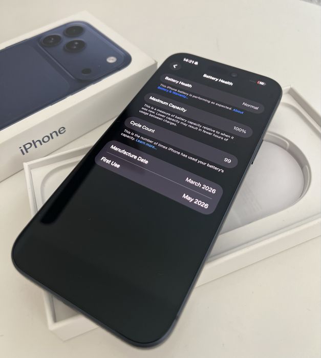 iPhone 17 Pro Max 256GB Deep Blue, 100% батерия, Гаранция