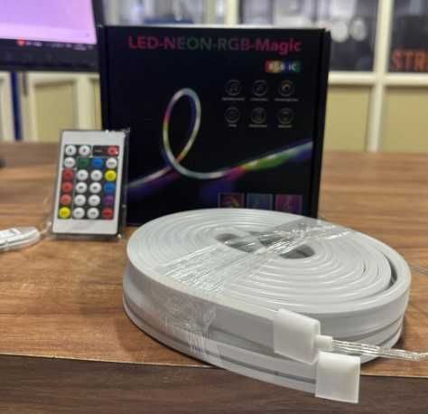 Smart Bluetooth LED RGB неонова лента с дистанционно 5М без диоди