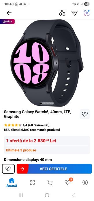Samsung Watch 6 40mm SUPORTA SIM