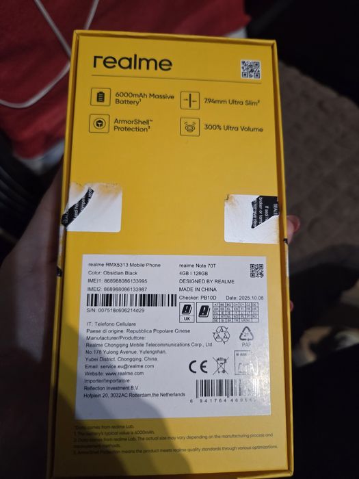 Realme note 70t чисто нов, неизползван