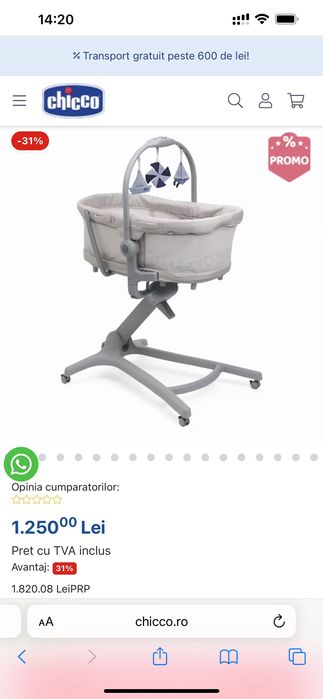 Patut si scaun 2 in 1