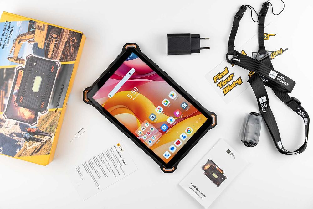 Защитен/удароустойчив таблет AGM PAD P3 - 8.7" 6GB+6GB/258GB, 7200mAh, 50MP, Android 16