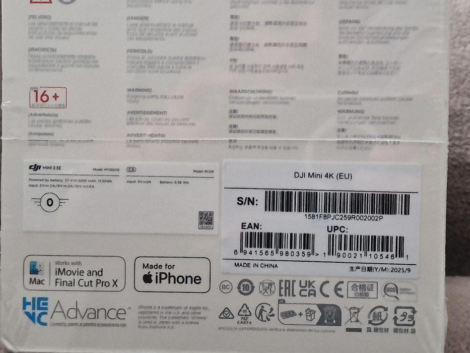 DJI Mini 4K Drona 4K30 12MP