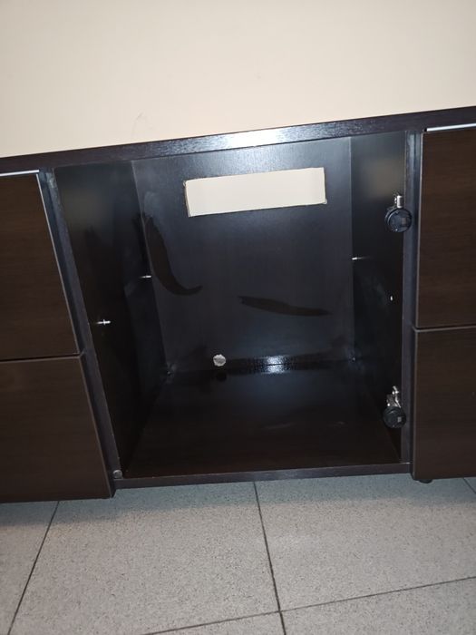 Шкаф цвят венге с 4 чекмеджета, Д135/В55/Ш40