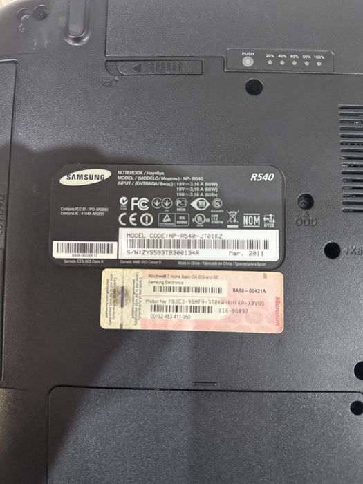 Продам или обмен ноутбук самсунгr540