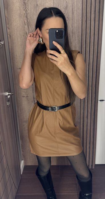 Дамска кожена рокля