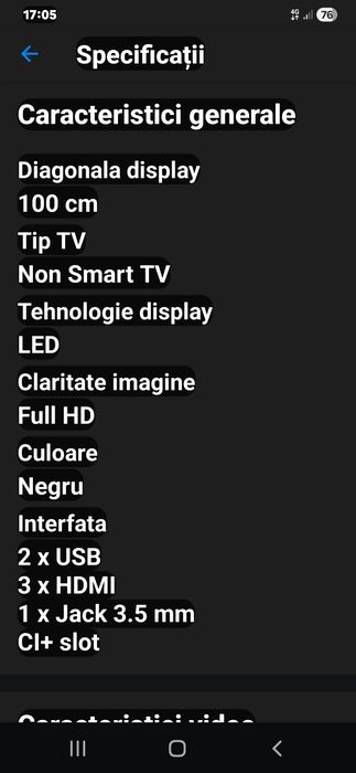 Televizor Nei 100 cm