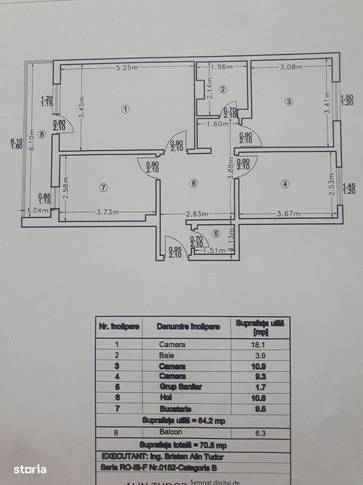 Apartament 3 camere - etaj 1/4 - decomandat - Mircea cel Bătrân - Iași