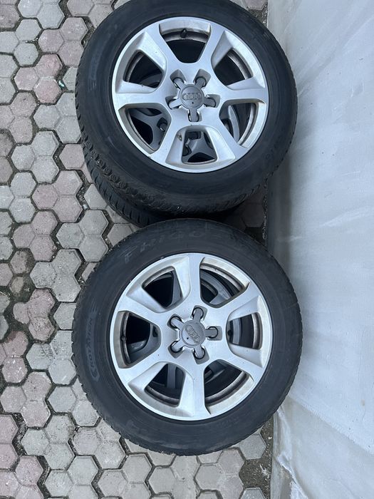 Vand set 4 jante Audi originale din aliaj + anvelope de iarnă