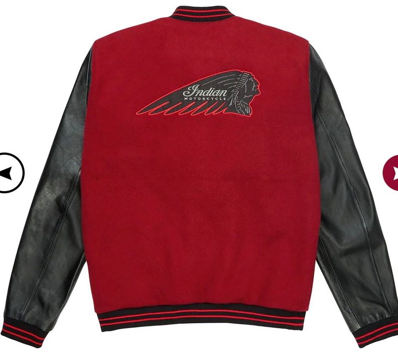 Яке BOMBER INDIAN 125th Varsity Jacket Red