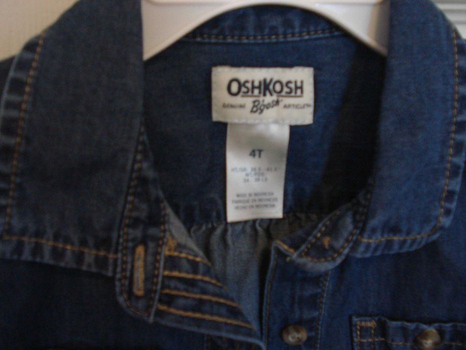 Новая джинсовая рубашка фирмы OshKosh из США на девочку 4 лет