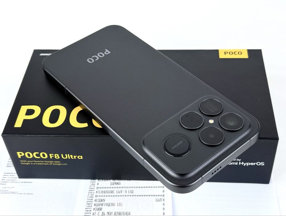 НОВ! Xiaomi Poco F8 Ultra 5G 512GB 16RAM Black 2г. Гаранция!