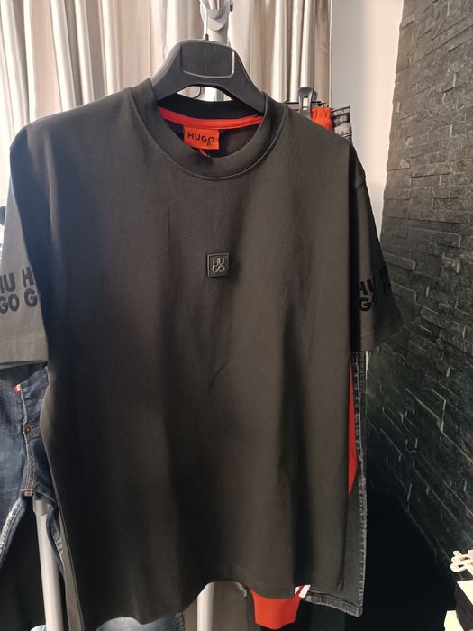 Tricou pentru bărbați boss  alb și negru