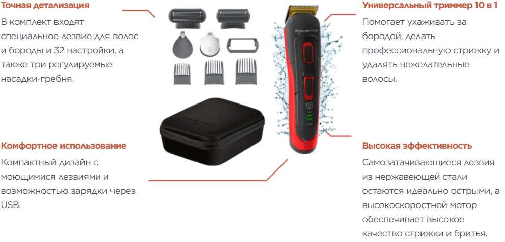 Мультитриммер 8 в 1 Rowenta  TN9400F4 Style
