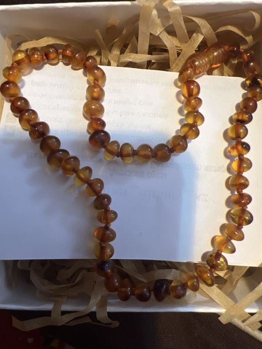 Янтарные бусы детский