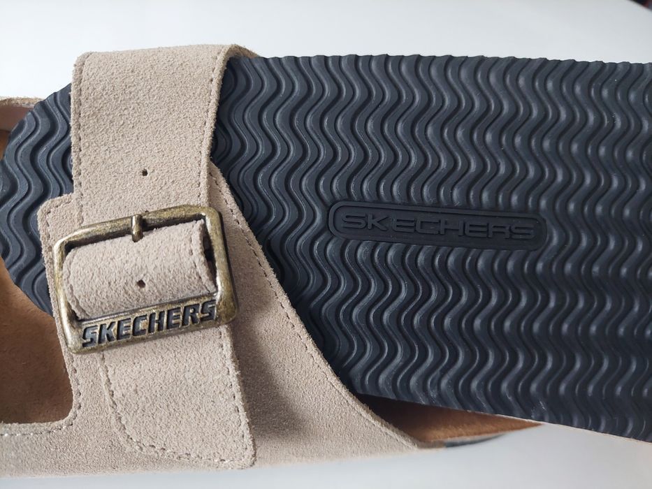 Papuci SKETCHERS Relaxed Fit 44. Piele. Noi