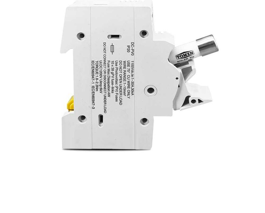 Soclu siguranta fuzibila fara LED  1000VDC, 32A, 1P, 10x38mm