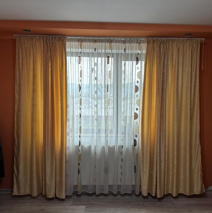 Set complet - Șină, draperie, perdea