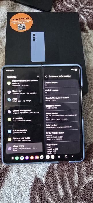 Vand telefon Samsung z fold 5 512 gb