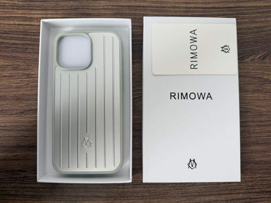 Rimowa iPhone 15 Pro Max Aluminum Case Husa Metalica Argintie Silver