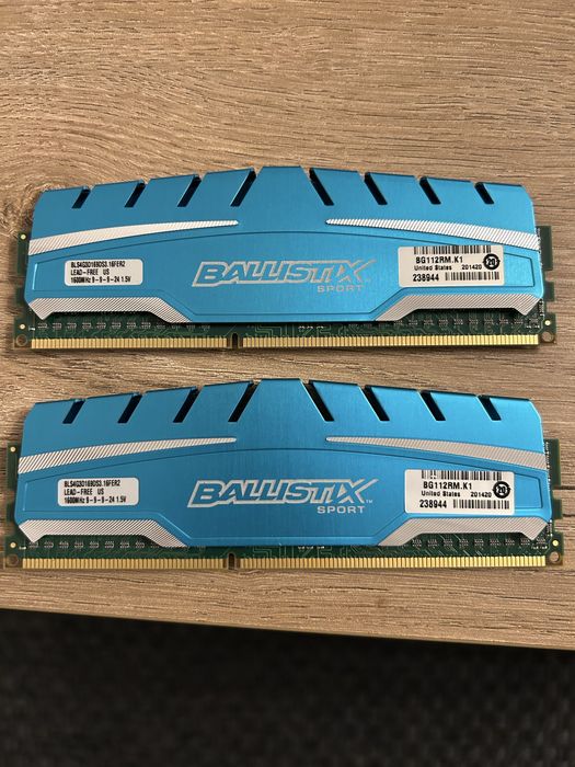 2x4GB DDR3 1600 Ballistix Sport