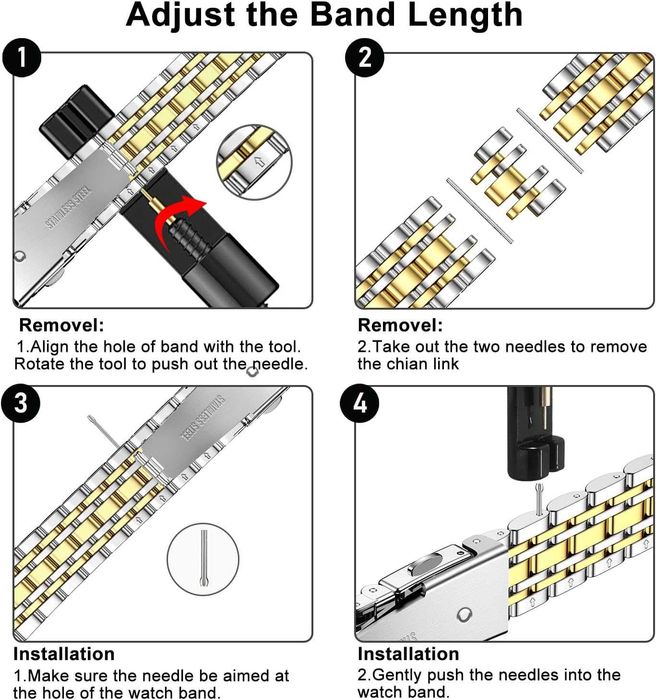 Curea metalica Apple Watch 38 40 41 42 mm silver gold