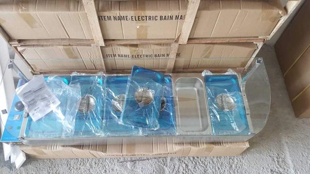 Vitrina electrica mentinere la cald Bain Marie 1.2M 6 GN 1/3 10cm