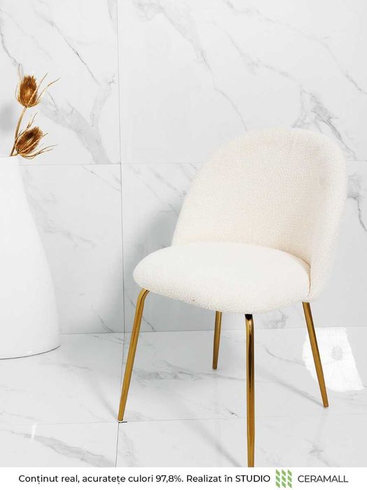 Gresie Avellino Calacatta White 60x120 Rect Lucioasa