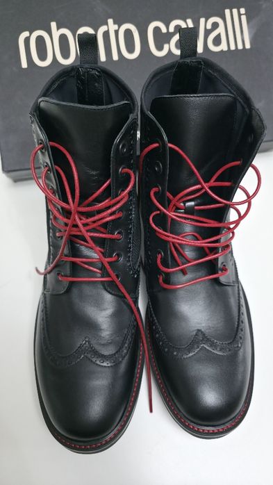 Cizme negre piele naturala Roberto Cavalli Firenze, marimea 43