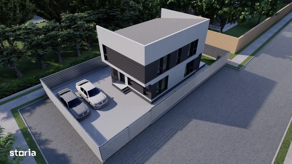 Casă noua P+1 Otopeni Central, 136 mp, 3 dormitoare, curte, parcare