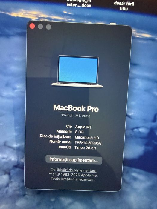 MacBook Pro 13” 2020 | 8GB RAM | 256GB | Touch Bar | Baterie 93%