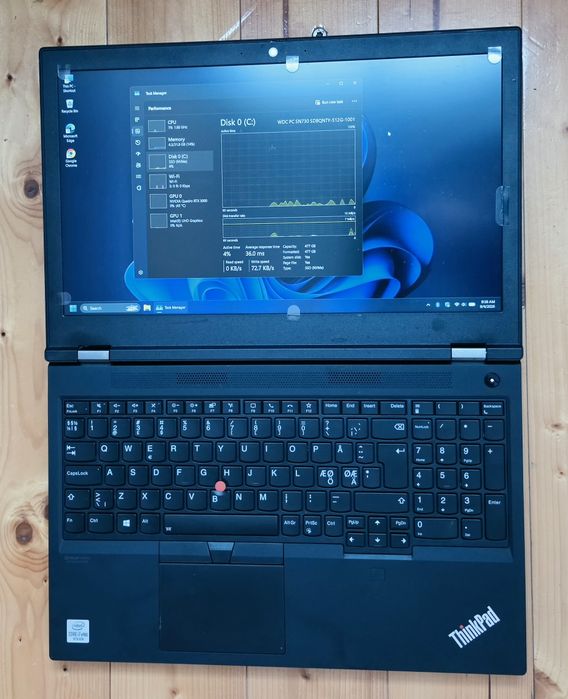 ThinkPad P15 Gen 1 i7 10850H 5.1GHz 32GB RAM RTX Quadro 6GB NVMe 512GB