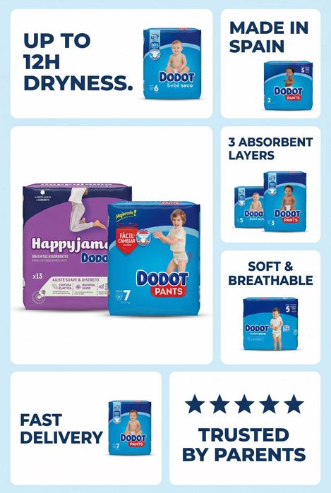 ГDODOT Bebé Seco 9,99 € — №3, 4, 5, 6, 7 & 8–12 год