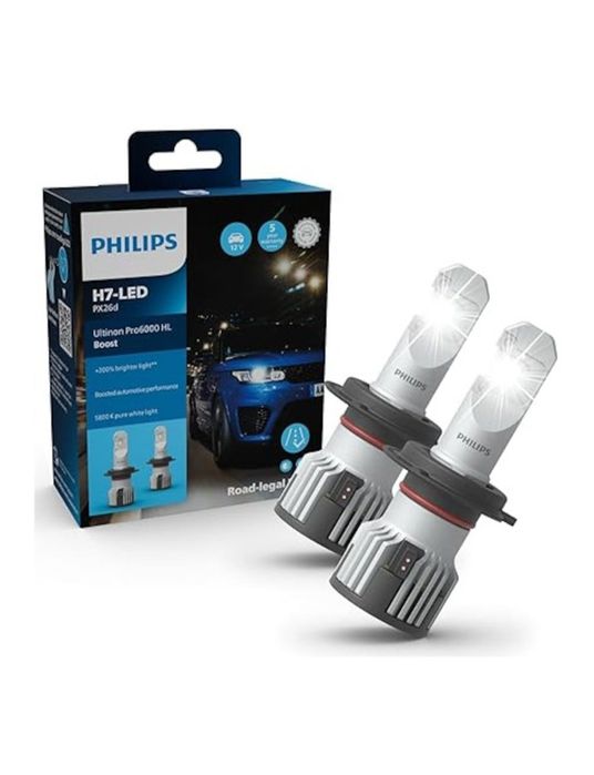 Becuri LED Philips Ultinon Pro6000 Boost Bec LED H7