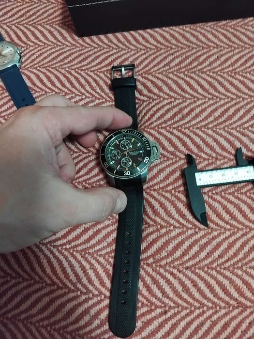 ceas Nautica, quartz, stare impecabilă, dimensiune 45,4, curea originală silicon