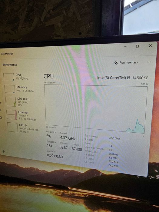 Sistem gaming I5 14600K, 32gb(3600Mts), ssd , rtx 5060, z790 !